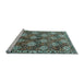 Sideview of Machine Washable Persian Light Blue Traditional Rug, wshtr1353lblu