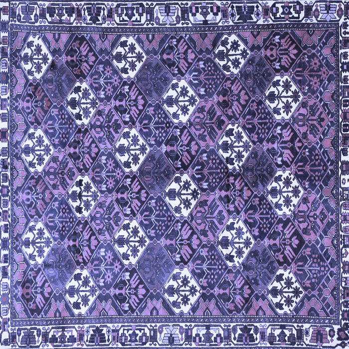 Square Persian Blue Traditional Rug, tr1353blu