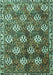 Machine Washable Persian Turquoise Traditional Area Rugs, wshtr1353turq