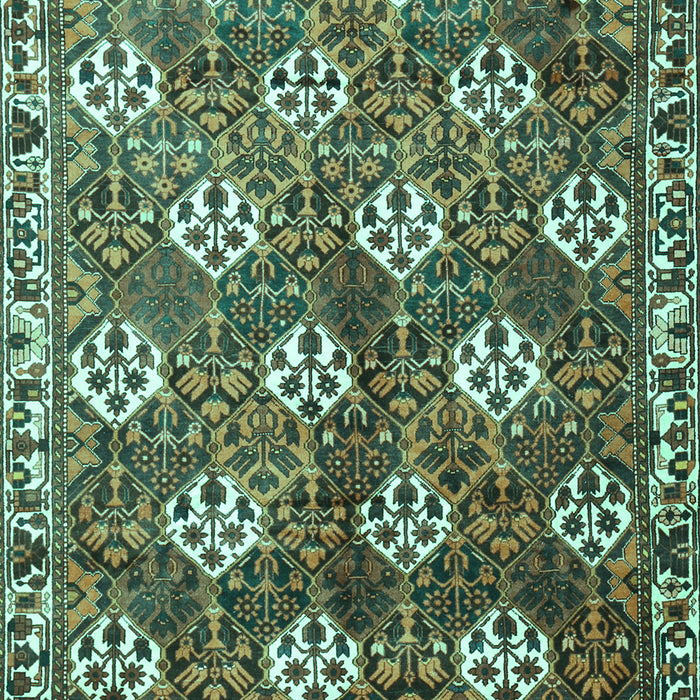 Machine Washable Persian Turquoise Traditional Area Rugs, wshtr1353turq