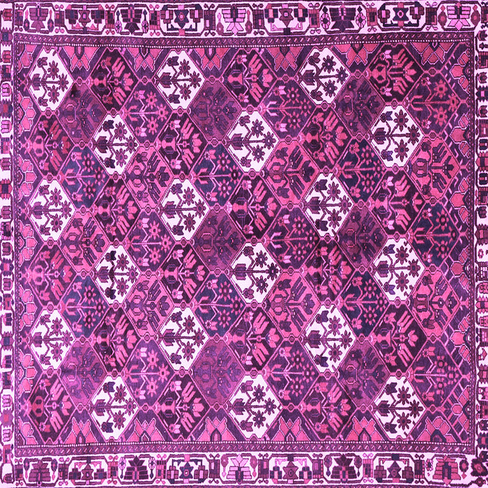Square Persian Purple Traditional Rug, tr1353pur