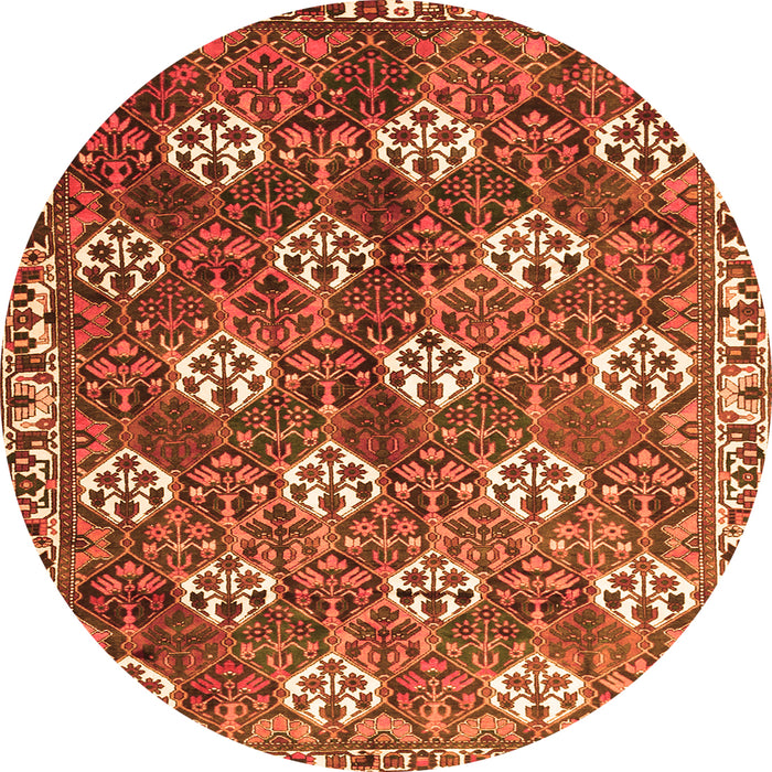 Square Persian Orange Traditional Rug, tr1353org