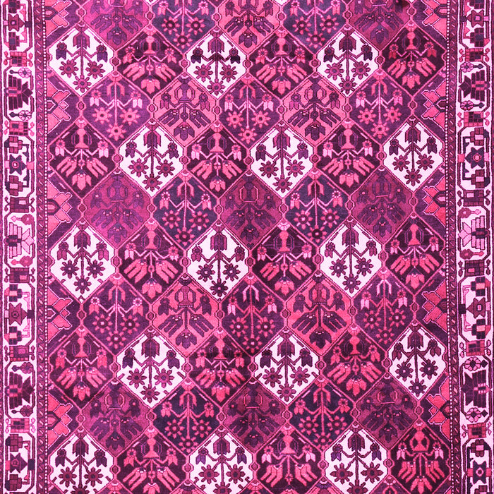 Machine Washable Persian Pink Traditional Rug, wshtr1353pnk