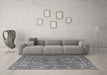 Machine Washable Persian Gray Traditional Rug in a Living Room,, wshtr1354gry