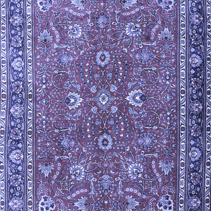 Machine Washable Persian Blue Traditional Rug, wshtr1354blu