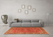 Machine Washable Persian Orange Traditional Area Rugs in a Living Room, wshtr1354org