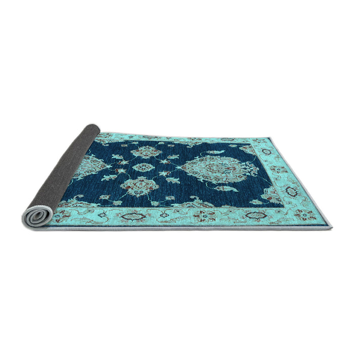 Sideview of Persian Light Blue Traditional Rug, tr1355lblu