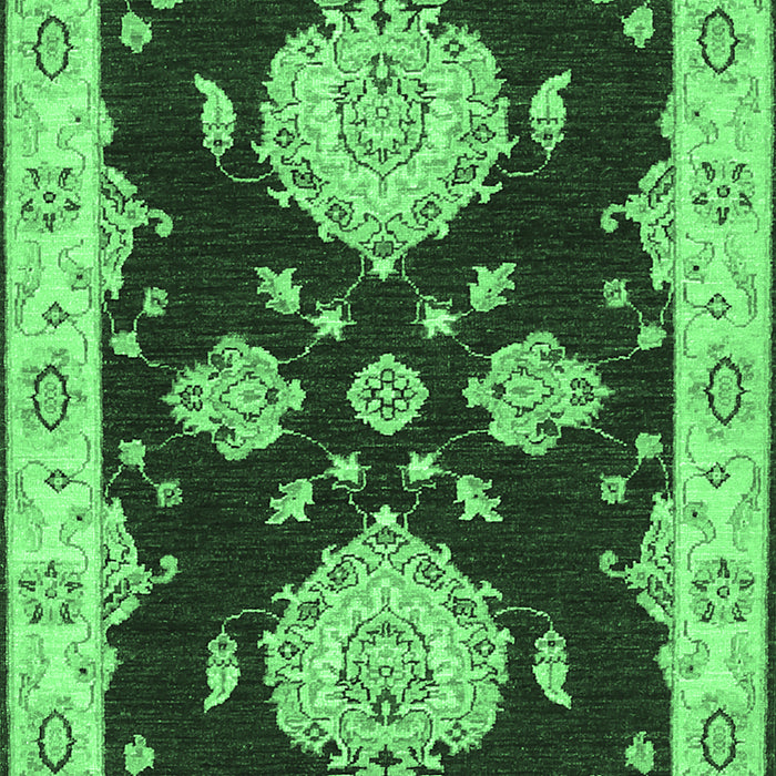 Machine Washable Persian Emerald Green Traditional Area Rugs, wshtr1355emgrn
