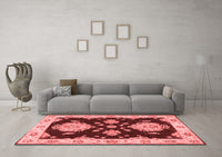 Machine Washable Persian Red Traditional Rug, wshtr1355red