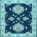 Square Persian Light Blue Traditional Rug, tr1355lblu