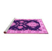 Sideview of Machine Washable Persian Pink Traditional Rug, wshtr1355pnk