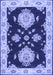 Machine Washable Persian Blue Traditional Rug, wshtr1355blu