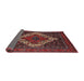 Sideview of Traditional Rosy Purple Persian Rug, tr1356