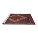 Sideview of Machine Washable Traditional Rosy-Finch Purple Rug, wshtr1356