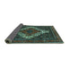 Sideview of Persian Turquoise Traditional Rug, tr1356turq