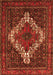 Serging Thickness of Machine Washable Persian Orange Traditional Area Rugs, wshtr1356org