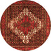 Square Persian Orange Traditional Rug, tr1356org