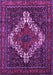 Machine Washable Persian Purple Traditional Area Rugs, wshtr1356pur