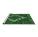 Sideview of Machine Washable Persian Emerald Green Traditional Area Rugs, wshtr1356emgrn