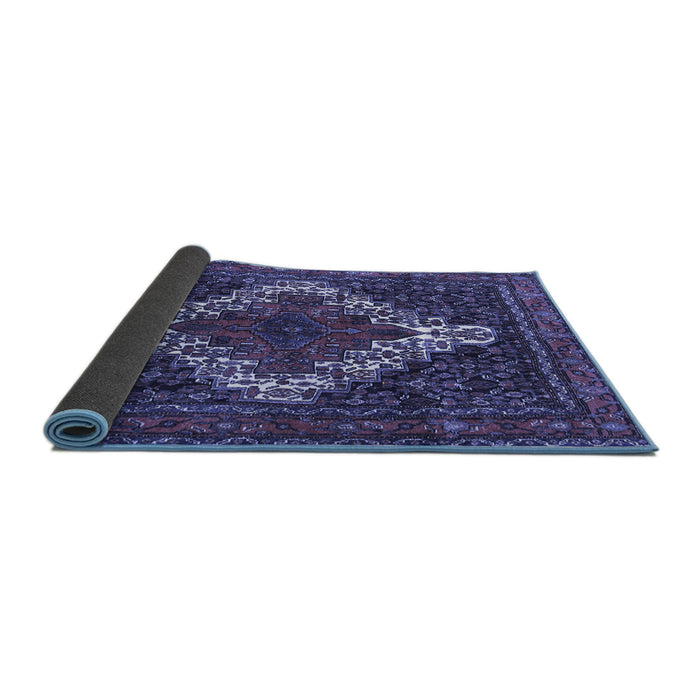 Sideview of Persian Blue Traditional Rug, tr1356blu