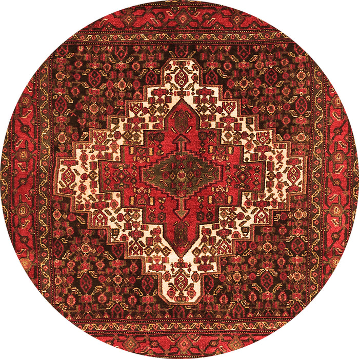 Machine Washable Persian Orange Traditional Area Rugs, wshtr1356org