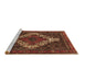 Sideview of Machine Washable Persian Brown Traditional Rug, wshtr1356brn