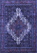 Machine Washable Persian Blue Traditional Rug, wshtr1356blu