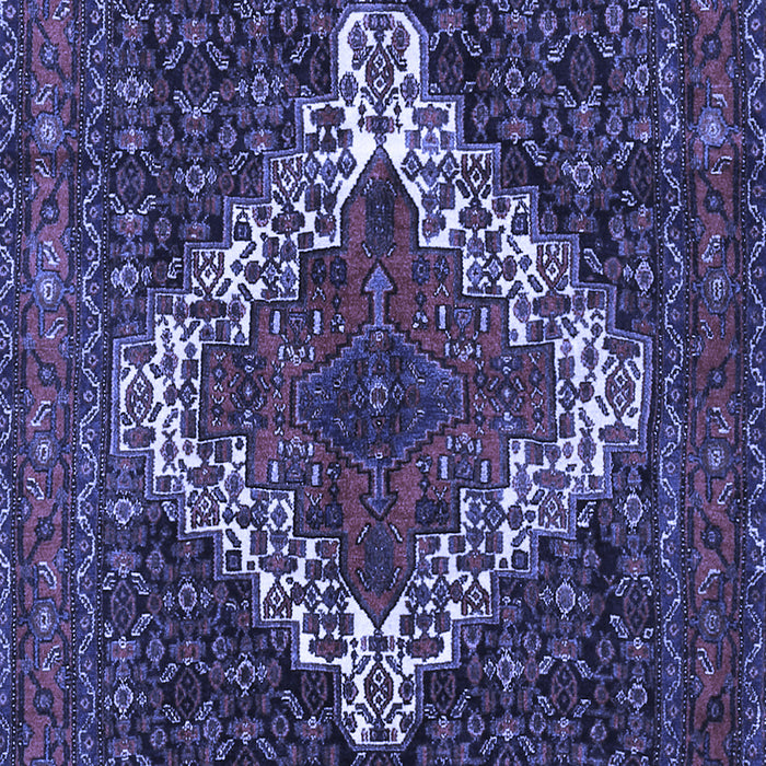 Machine Washable Persian Blue Traditional Rug, wshtr1356blu