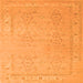 Serging Thickness of Persian Orange Traditional Rug, tr1357org