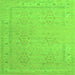 Serging Thickness of Persian Green Traditional Rug, tr1357grn