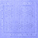 Square Persian Blue Traditional Rug, tr1357blu