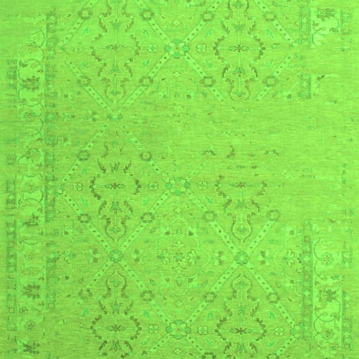 Serging Thickness of Machine Washable Persian Green Traditional Area Rugs, wshtr1357grn