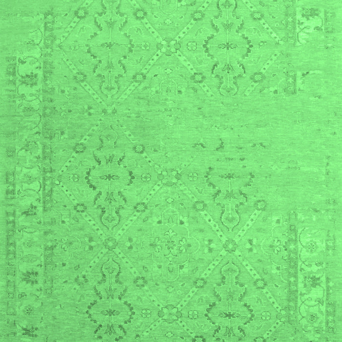 Machine Washable Persian Emerald Green Traditional Area Rugs, wshtr1357emgrn