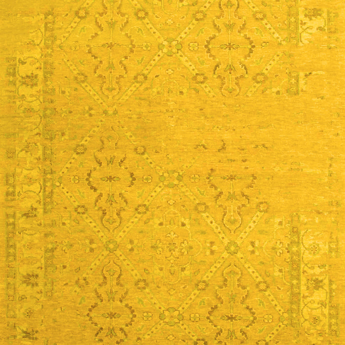 Machine Washable Persian Yellow Traditional Rug, wshtr1357yw