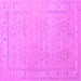 Square Persian Purple Traditional Rug, tr1357pur