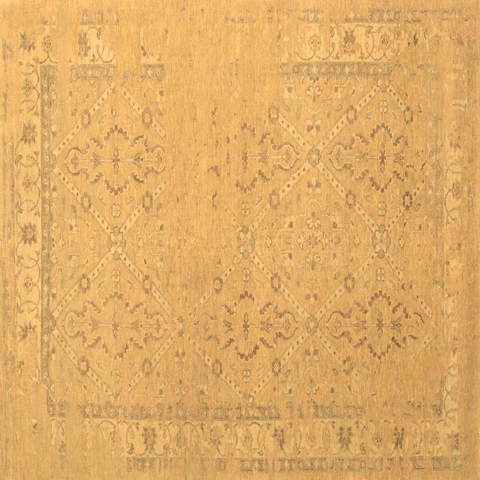 Square Machine Washable Persian Brown Traditional Rug, wshtr1357brn