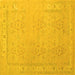 Square Persian Yellow Traditional Rug, tr1357yw