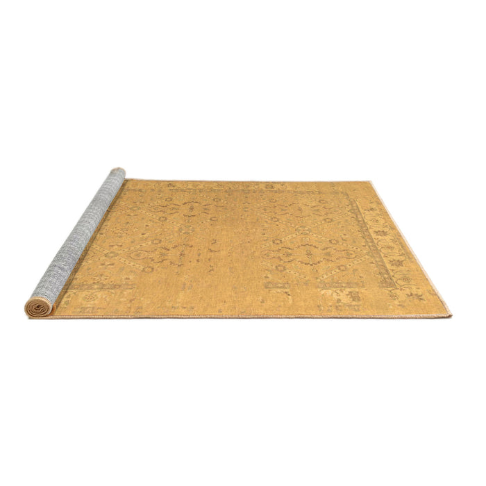 Sideview of Machine Washable Persian Brown Traditional Rug, wshtr1357brn