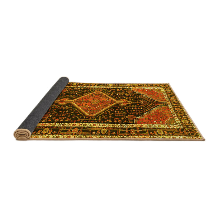 Sideview of Persian Yellow Traditional Rug, tr1358yw