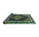 Sideview of Persian Turquoise Traditional Rug, tr1358turq