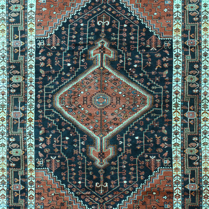 Machine Washable Persian Light Blue Traditional Rug, wshtr1358lblu