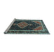 Sideview of Machine Washable Persian Light Blue Traditional Rug, wshtr1358lblu