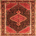 Serging Thickness of Persian Orange Traditional Rug, tr1358org