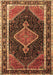 Machine Washable Persian Brown Traditional Rug, wshtr1358brn