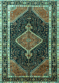 Persian Turquoise Traditional Rug, tr1358turq