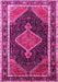 Machine Washable Persian Pink Traditional Rug, wshtr1358pnk