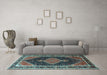 Machine Washable Persian Light Blue Traditional Rug in a Living Room, wshtr1358lblu