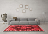 Machine Washable Persian Red Traditional Rug, wshtr1358red