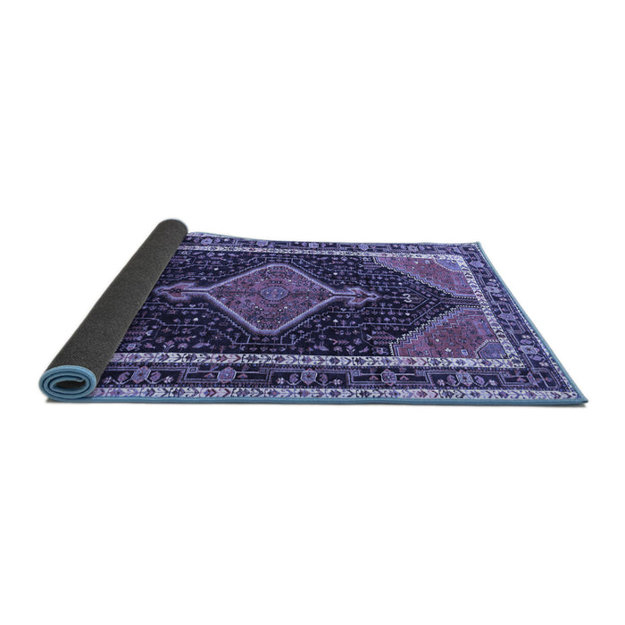 Sideview of Persian Blue Traditional Rug, tr1358blu