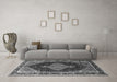 Machine Washable Persian Gray Traditional Rug in a Living Room,, wshtr1358gry